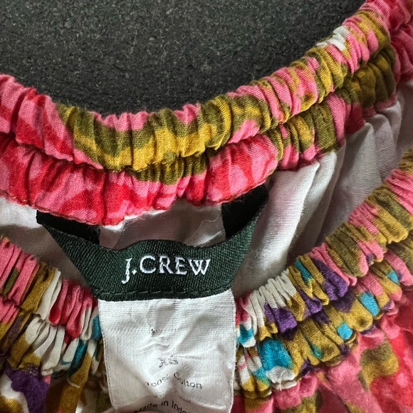 J.Crew mini dress mod sixties style floral artsy colorful halter style neckline - Picture 4 of 7